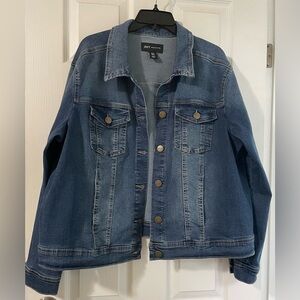 Women's Jones New York Blue Denim Jean Jacket Size 1X